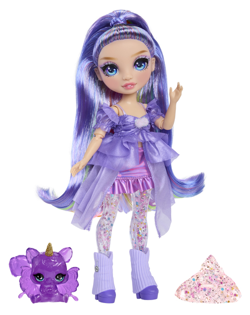 Rainbow High Puppe mit Schleim und Glitzer - Violet (lila)