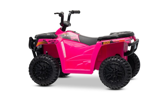 Licencovaná elektrická štvorkolka Arctic Cat 12V so zadným pohonom, ružová, LED svetlá, Lí