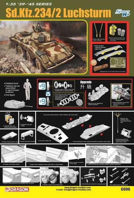 Model Kit vojaški 6696 - Sd.Kfz. 234/2 LUCHSTRUM (1:35)