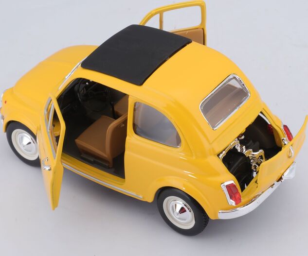 Bburago 1:24 Fiat 500 F 1965 Gelb