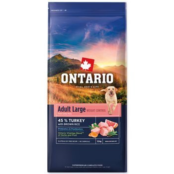 Krmivo Ontario Large Weight Control Turkey &amp; Brown Rice 12kg