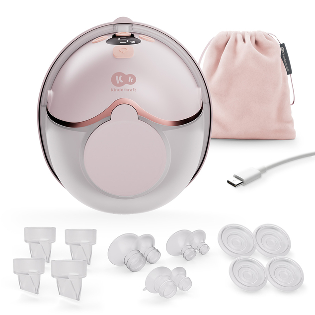 KINDERKRAFT Extractor de leche materna Single Hands-free Mamaflow Pink