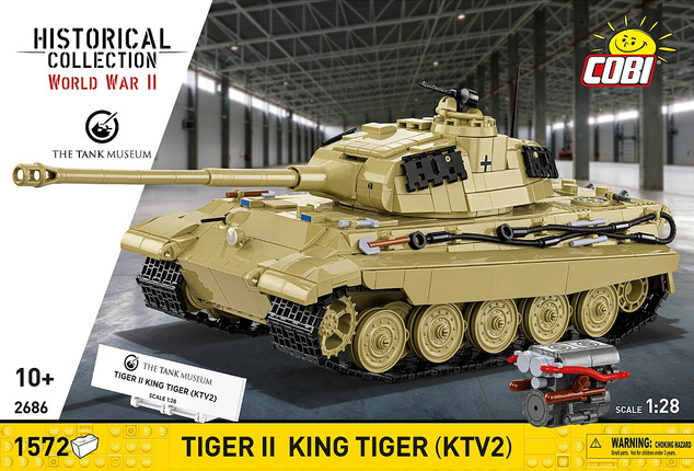 Cobi 2686 II WW Tiger II King Tiger (KTV2), 1:28, 1572 k