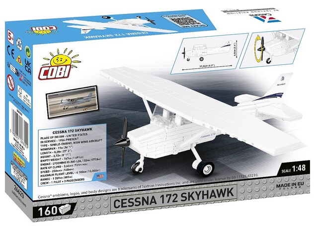 Cobi Cessna 172 Skyhawk-alb, 1:48, 160 CP