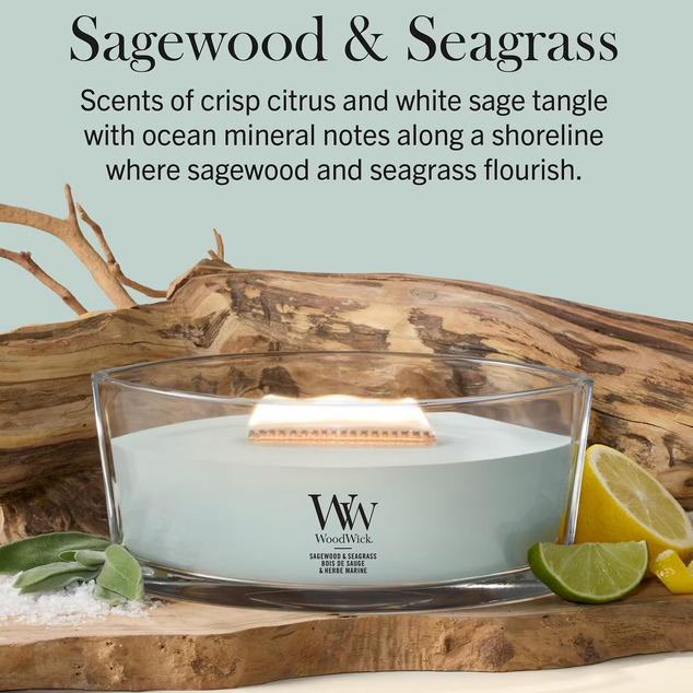 WW Kerze Boot Sagewood &amp; Seegras