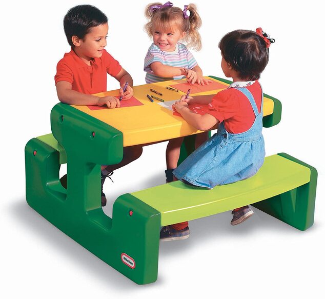 Little Tikes Detský piknikový stolík Evergreen