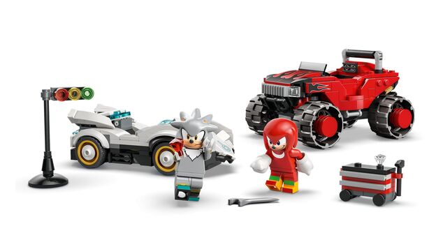 LEGO® Sonic The Hedgehog™ 77118 Silver a jeho auto vs. Knuckles a jeho monster truck