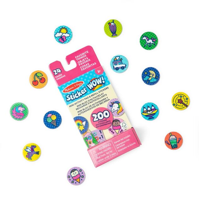Melissa &amp; Doug Sticker Wow!™ Náplne samolepiek obľúbené predmety