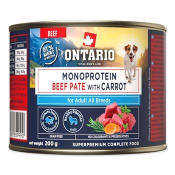 Konzerva Ontario Adult monoprotein hovädzie paté s mrkvou 200g