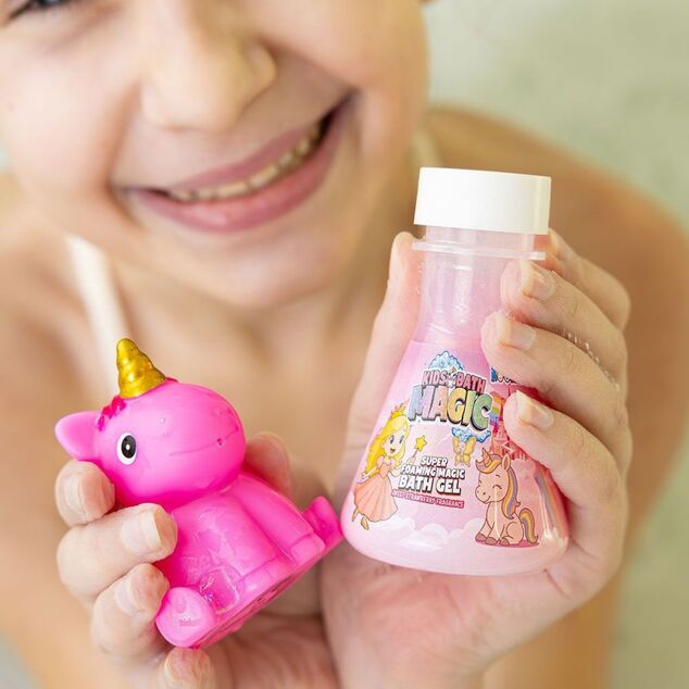 ACCENTRA Fürdőkészlet KOOLKIDZ egyszarvú spriccelő és eper habzó gél 60ml