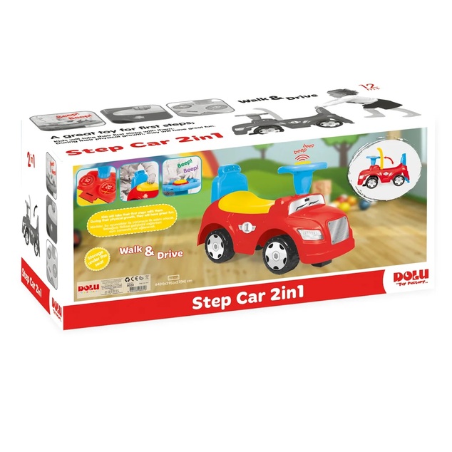 Dolu Odrážadlo auto červené 2 v 1