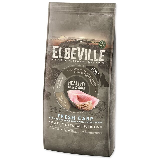 Krmivo ELBEVILLE Adult All Breeds Healthy Skin and Coat Fresh Carp 11,4kg