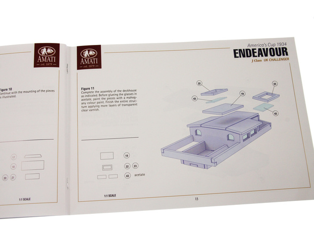 Barca a vela AMATI Endeavour 1934 1:80 kit con scafo finito