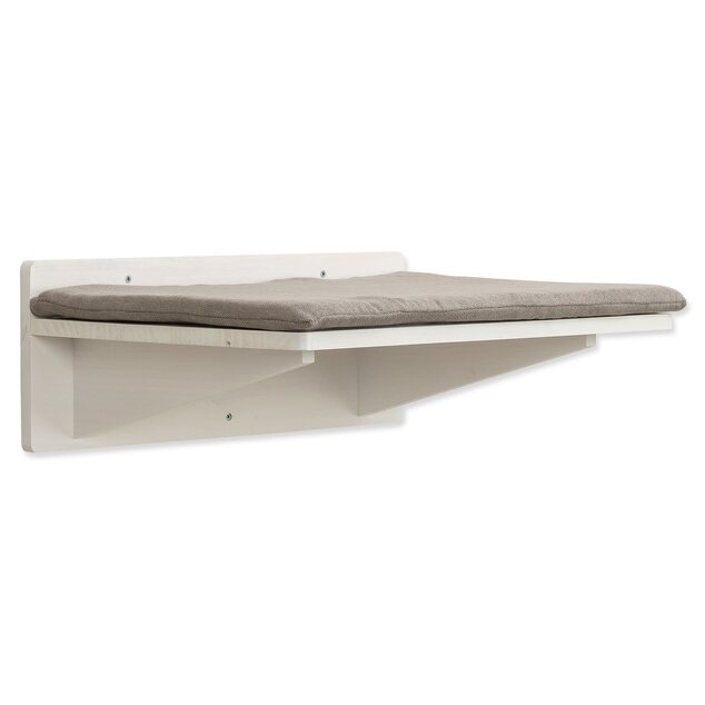 Platform with cushion, climbing landscape, 50 × 17.5 × 36.5 cm, white