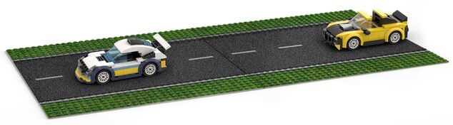 BRIXIES Plus 225.006 Design-Bauplatte - Kurve 25,5 x 25,5 cm
