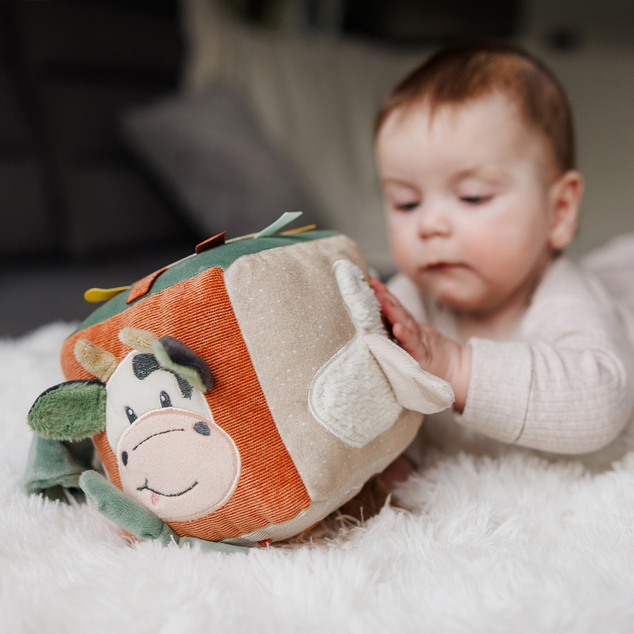 BABYONO Cubo sensorial Cow Bingo 0m+