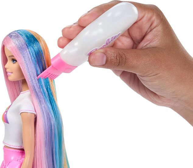 Mattel Barbie bambola capelli arcobaleno con styling scintillante