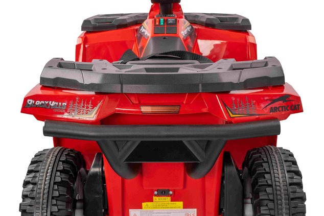 Licencovaná elektrická štvorkolka Arctic Cat 12V so zadným pohonom, červená, LED svetlá, L