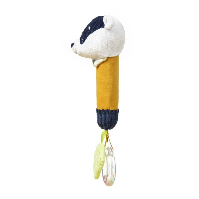 BABYONO Jouet couineur avec hochet blaireau Edmund, 3m+
