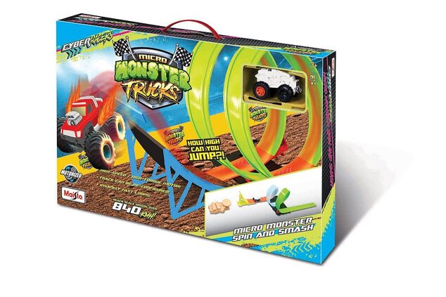Maisto - Cyber Racers set, Micro Monster spin and smash