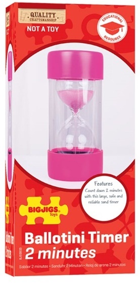 Bigjigs Toys Veľké presýpacie hodiny 2 minúty