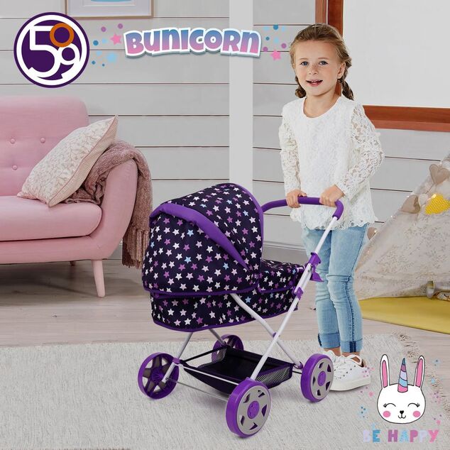 Puppenwagen - glücklicher Hase