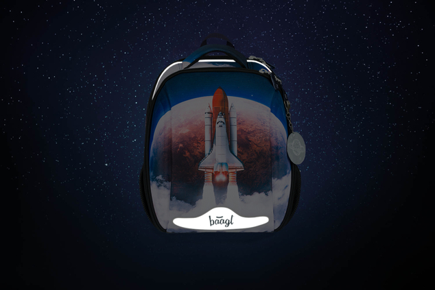 BAAGL SADA 5 Shelly Space Shuttle: ghiozdan, penar, geantă, cutie pentru gustare, plăci