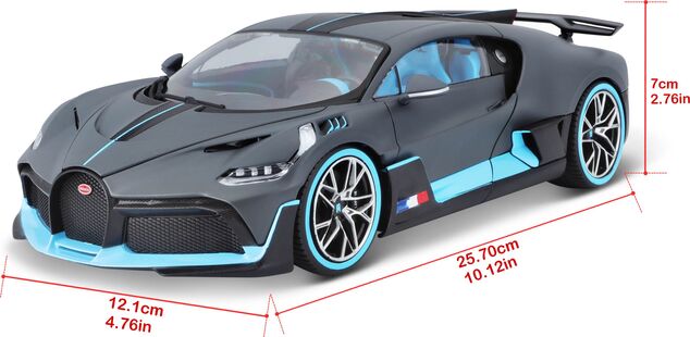 Bburago 1:18 TOP Bugatti Divo Grey