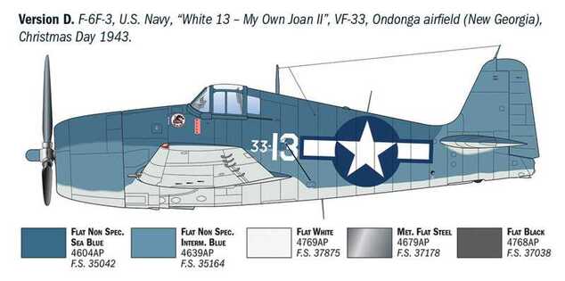 Model Kit repülőgép 91213 - F6F-3/5 Hellcat (1:72)