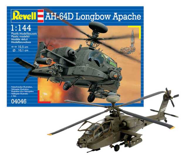 Plastic modelky vrtulník 04046 - AH-64D Longbow Apache (1: 144)