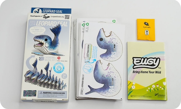 EUGY Leopardji tjulenj 3D kartonska sestavljanka