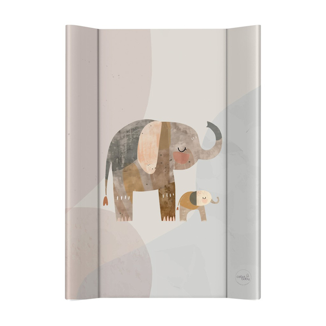 CEBA Wickelauflage 2-seitig mit fester Platte (50x70) Basic Elephant Family