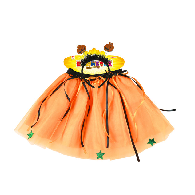 Detský kostým halloween tutu sukňa s čelenkou