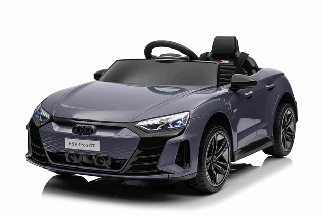 Elektrické autíčko Audi RS E-tron GT 12V, sivé, široké jednomiestne sedadlo, 2,4 GHz diaľk