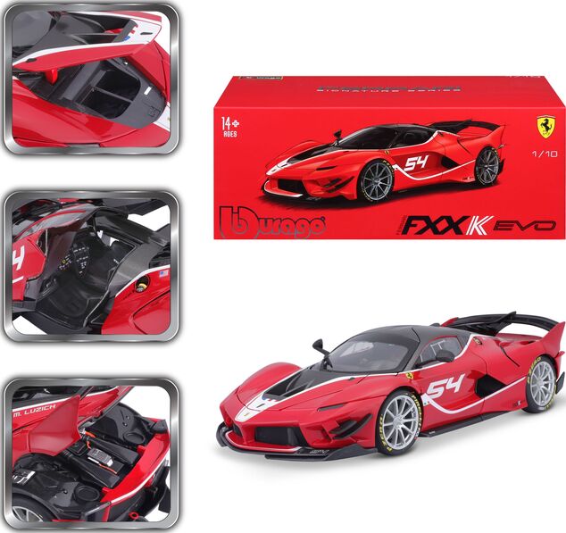 Bburago 1:18 Ferrari Signature Serie FXX-K EVO No.54 (rot)