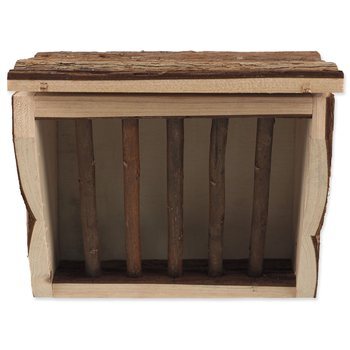 Heuraufe Kleintiere Wald Holz 20x15x17cm