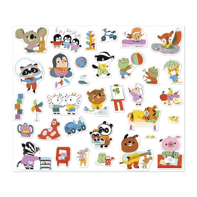 Janod Stickers Samolepky Škôlka 200 ks od 3 rokov