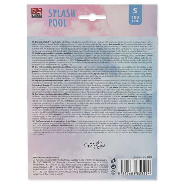 Bazén plytký Dog Fantasy s vodnými tryskami 100cm