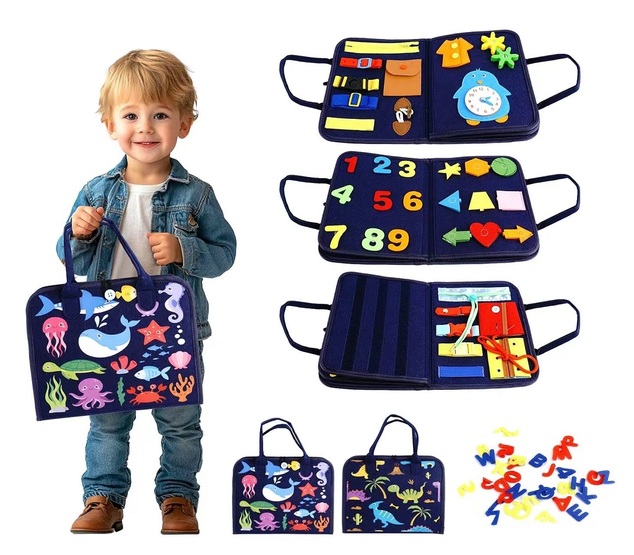 2Kids Toys Libro sensoriale busy Acqua / Mondo Dino