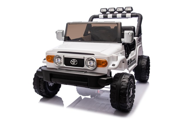 Elektrické autíčko Toyota FJ Cruiser XXL s pohonom 4x4, licencované (Dvojmiestne), biele,