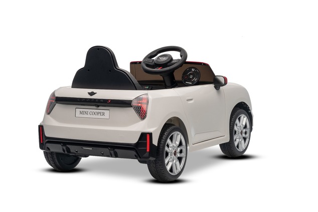 Elektrické autíčko BMW Mini Cooper 12V, biele, USB Vstup s Bluetooth pripojením na MP3 Pre