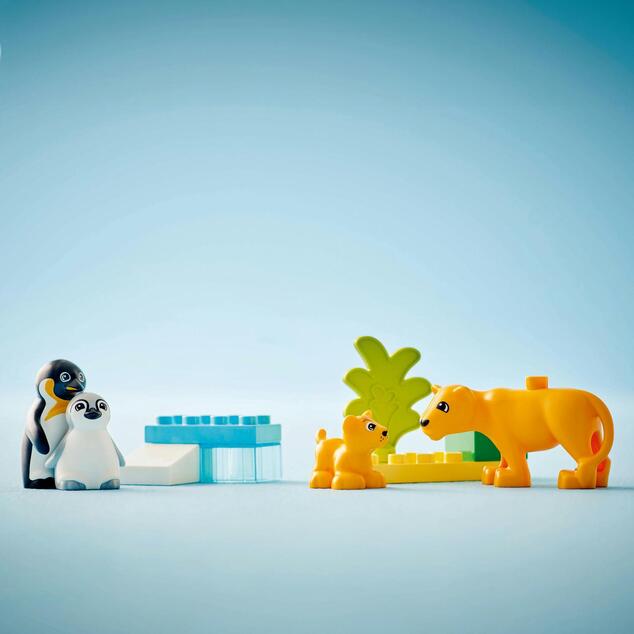 LEGO® DUPLO® 10442 Rodinky divokých zvierat: Tučniaky a levy