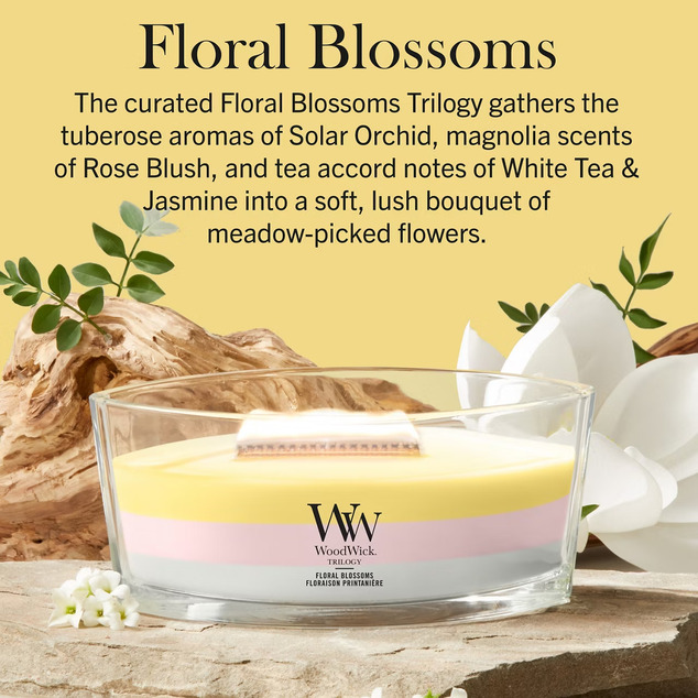 WW Trilogy Kerze Schiff Floral Blossoms