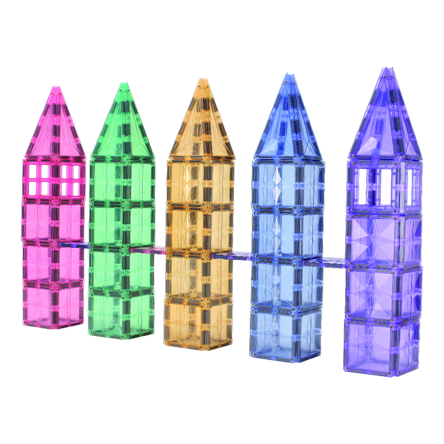 Cleverclixx Magnetická stavebnice Mega Creative Pack Pastel – 210 ks