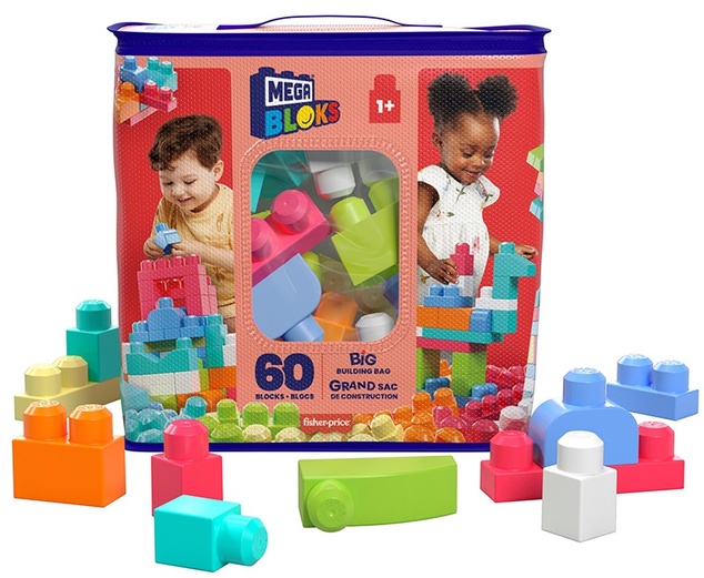 MEGA BLOKS Würfel in einer Plastiktüte rosa DCH54