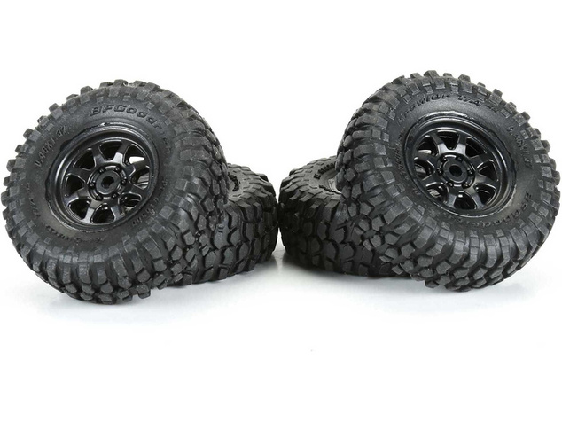 Pro-Line kerék 1:30, gumiabroncs BFG Krawler T/A KX, fekete Icon Nuevo tárcsa (4): Axial SCX30