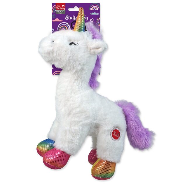 Hračka Dog Fantasy Stuffed Toy jednorožec pískací mix farieb 26cm