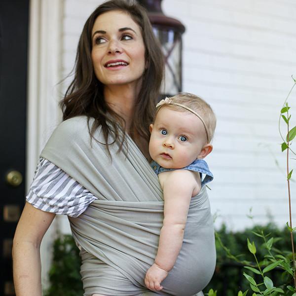 Babytrage / Schal Boba Wrap Bamboo Light Grey