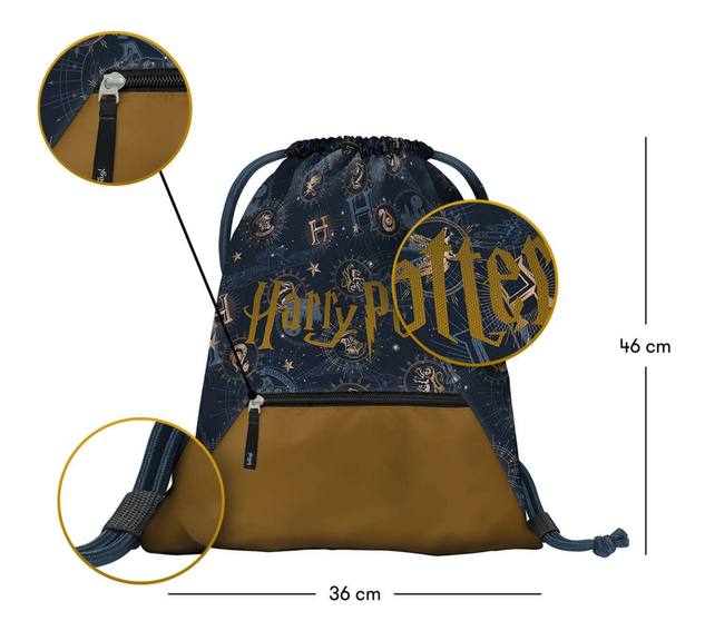 BAAGL Vrecko s priehradkou na zips Harry Potter Rokfort
