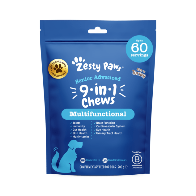 Zesty Paws Senior Advanced 9-in-1 Chews (60 ks) – funkčný doplnok stravy 9v1 pre starších